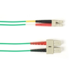 2-m, SC-LC, 50-Micron, Multimode, Plenum, Green Fiber Optic Cable - FOCMP50-002M-SCLC-GN - Visual Sound, Inc.