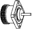 7/16 4-Hole Flange Panel Mount Receptacle Straight Jack -- 716-75 - Image