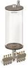 Levelux Clear View Multiple Feed Manual Lubricator, 1 gal Acrylic Reservoir, 8 Feeds, 1/8