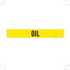 Brady B-946 Black on Yellow Vinyl Self-Adhesive Pipe Marker - 4 in Height - 3 1/2 in Character Height - 24 in Length - Printed Msg = OIL - 7204-1HV - 754476-81354 - R. S. Hughes Company, Inc.