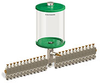 Green Color Key, Clear View Multiple Feed Manual Lubricator, 1/2 gal Pyrex Reservoir, 24 Feeds, 1/8