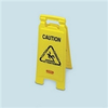 Folding Floor Signs Caution (Multilingual*) - RCP 6112 YEL - JIT Packaging