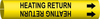 Brady Bradysnap-On B-915 Black on Yellow Plastic Snap-On Pipe Marker - 1/2 in Character Height - Printed Msg = HEATING RETURN with Right Arrow - 4070-A - 754476-40484 - R. S. Hughes Company, Inc.