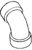 PVC DWV 45 Elbow - 430934 - Bow Plastics Ltd.