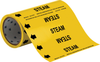 Brady B-946 Black on Yellow Vinyl Self-Adhesive Pipe Marker - 8 in Height - 30 in Length - Printed Msg = STEAM with Left Arrow - 41513 - 754476-41513 - R. S. Hughes Company, Inc.