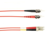 1-m, ST-LC, 50-Micron, Multimode, Plenum, Red Fiber Optic Cable -- FOCMP50-001M-STLC-RD - Image