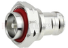 7/16 DIN Male (Plug) to 4.1/9.5 Mini DIN Female (Jack) Adapter IP67 UnMated, Tri-Metal Plated Brass Body, 1.25 VSWR -- SM4467 - Image