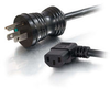 10ft 16 AWG Hospital Grade Power Cord (NEMA 5-15P to IEC320C13R) - Black -- 2306-48047-010 - Image
