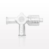 2-Way Stopcock, 2 Female Luer Locks, Male Luer with Spin Lock - 99774 - Qosina Corp.