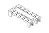 KZL Strain Relief Plates- Pluggable on TS35 rails and C section rails C30 - 32262 - icotek Corp