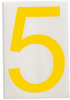 Brady Toughstripe B-514 Yellow Indoor Polyester Number Label - 6 in Width - 8 in Height - 8 in Character Height - Printed Msg = 5 - 121882 - 754473-71122 - R. S. Hughes Company, Inc.