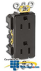 Leviton Industrial Grade 15A/125V Duplex Decora Receptacle - 16262 - TelephoneStuff.com