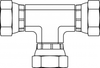 JIC Swivel Union Tee -- 6606-04-04-04 - Image