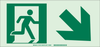 Brady Bradyglo B-986 Aluminum / Polyester Rectangle White Exit Sign - 15 in Width x 7 in Height - Glow in the Dark - 114681 - 754473-17725 - R. S. Hughes Company, Inc.