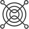 50mm Wire Form Fan Guard, Black E.D. Finish - 08148-02 - Qualtek Electronics Corp.