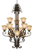 3890-363 GB Large Chandeliers-Glass Shade - 642163 - Capital Lighting, Inc.