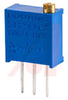 Trimmer, Cermet, Sealed, 3/8 in. Square, 25-Turn, 0.5 W, 50 Ohm, 10% -- 70154169