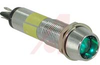 INDICATOR, 9MM LED PANEL MOUNT, BRIGHT CHROME HOUSING, 24VDC, GREEN - 70081935 - Allied Electronics, Inc.