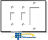 Leviton 3-Gang Midway Size Nylon Wallplate - PJ226 - TelephoneStuff.com