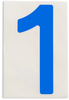 Brady Toughstripe B-514 Blue Indoor Polyester Number Label - 6 in Width - 8 in Height - 8 in Character Height - Printed Msg = 1 - 121857 - 754473-71094 - R. S. Hughes Company, Inc.