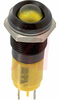 Indicator,Pnl-Mnt;LED IND 10MM 24VDC YELL,SUNLHT, BLACK CHROME - 70011750 - Allied Electronics, Inc.