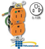 Leviton Back and Side Wired Duplex Receptacle with 6".. -- 8200-LIG - Image