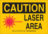 Brady B-302 Polyester Rectangle Yellow Laser Hazard Sign - 10 in Width x 7 in Height - Laminated - TEXT: CAUTION LASER AREA - 129176 - 754473-78209 - R. S. Hughes Company, Inc.