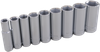 9 Pieces 6 Point Deep SAE Socket Set - 25209 - Gray Tools Canada Inc.