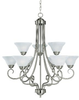 169-9-SN Mid. Chandeliers-Glass Up - 742025 - Capital Lighting, Inc.