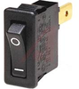 SWITCH,ROCKER, ULTRA-THIN;SPST;ON-OFF,15A,250VAC;0.187 IN. QC;ACTUATOR,BLACK - 70065605 - Allied Electronics, Inc.
