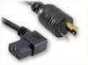 LOCKING NEMA L6-20P to IEC-60320-C13 RIGHT ANGLE HOME // Power Cords // High Voltage Power Cords // Locking Blade Power Cords - 4814.072 - Quail Electronics