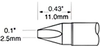 OKi SFV-CH25 Chisel Tip 2.5 mm x 11 mm - SFV-CH25 - Ellsworth Adhesives