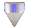 Stainless Steel Seamless Hopper Funnel, 24.2 Gal., 21.13 