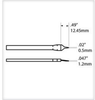 Metcal Smartheat Talon Cartridges TATC-601 - Needle Tip - 0.49 in Tip Length - 0.02 in Tip Width - 0.047 in Thick - TATC-601 - R. S. Hughes Company, Inc.