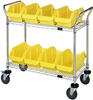 Quickpick Bin Cart, 2Shelf, 8Bins, Yel; No. Of Bins Quantum Storage - 44AC7931 - Newark, An Avnet Company