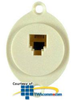 Allen Tel Ivory Flush Jack - AT625F-4 - TelephoneStuff.com