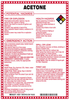 Brady B-120 Fiberglass Reinforced Polyester Rectangle White Chemical, Biohazard, Hazardous & Flammable Material Sign - 7 in Width x 10 in Height - TEXT: ACETONE - 48841 - 754476-48841 - R. S. Hughes Company, Inc.