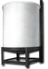 75 Gallon Cylindrical Cone Bottom Tank - TC3024CB - Plastic-Mart