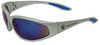 Smith & Wesson 38 Special Standard Safety Glasses Blue Mirror Lens - Chrome Frame - Wrap Around Frame - 079768-00828 - 079768-00828 - R. S. Hughes Company, Inc.