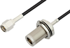 SMA Male to N Female Bulkhead Cable 6 Inch Length Using RG174 Coax - PE34171-6 - Pasternack