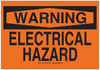 Brady B-450 Polyethylene Rectangle Orange Electrical Safety Sign - 14 in Width x 10 in Height - 20205 - 754473-16560 - R. S. Hughes Company, Inc.