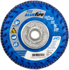 Norton BlueFire ZA Coarse Arbor Thread Plastic Flat Flap Disc - 66623399145 - Norton Abrasives