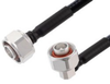 Low PIM 4.1/9.5 Mini DIN Male to RA 4.1/9.5 Mini DIN Male Cable 1/4 inch Superflexible Coax in 24 Inch - FMCA2231-24 - Fairview Microwave Inc.