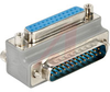 LOW PROFILE RIGHT ANGLE ADAPTER, DB25 MALE/FEMALE, CABLE EXIT 2 - 70126252 - Allied Electronics, Inc.
