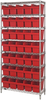 Open Wire Shelving, 8Shelves, 35Bin, Red; Shelving Unit Type Quantum Storage - 44AC8524 - Newark, An Avnet Company