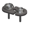 9 Volt Snap on Contact assembly-.120