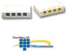 ICC 4-Port Surface Mount Box - IC108SB4 - TelephoneStuff.com