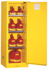 Justrite Sure-Grip EX 892220 22 gal Yellow Hazardous Material Storage Cabinet - 23 1/4 in Width - 65 in Height - Floor Standing - 697841-11298 - 697841-11298 - R. S. Hughes Company, Inc.