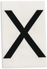 Brady Toughstripe B-514 Black Indoor Polyester Letter Label - 6 in Width - 8 in Height - 8 in Character Height - Printed Msg = X - 121829 - 754473-71063 - R. S. Hughes Company, Inc.