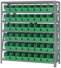 Open Shelving, 7Shelves, 48Bins, Green; Shelving Unit Type Quantum Storage - 44AC8905 - Newark, An Avnet Company